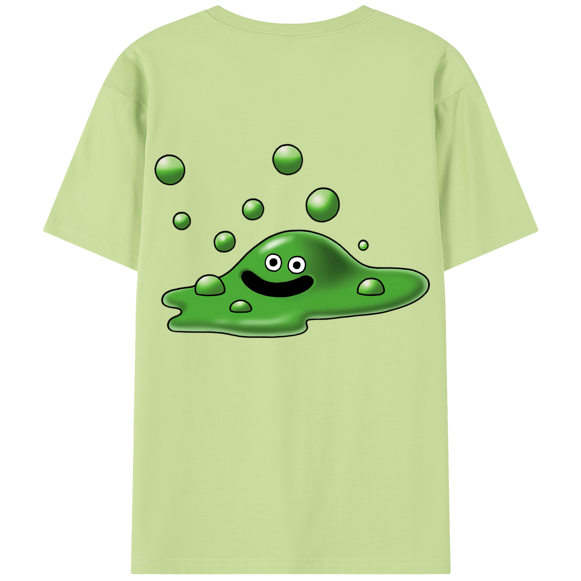 （画像用） ドラゴンクエスト Doragon Kuesuto Dragon Quest 綿100％半袖Tシャツ（背面プリント）